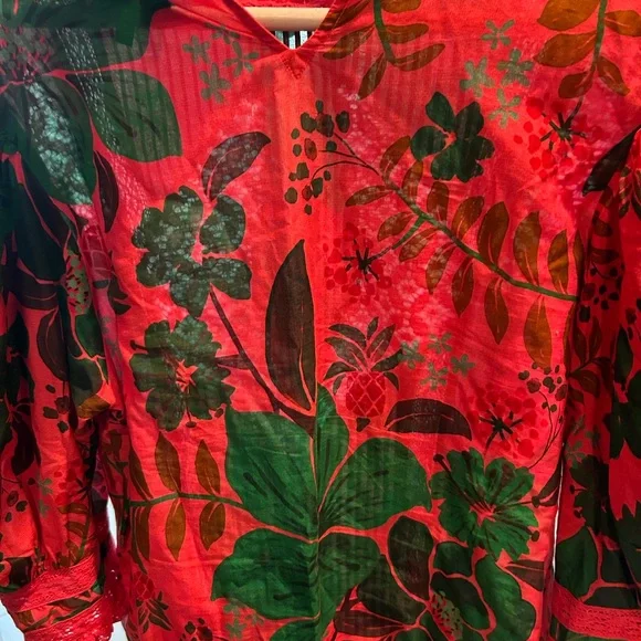 FARM RIO beautiful Pink and Green Women's Top-only worn a couple of times - Picture 2 of 5